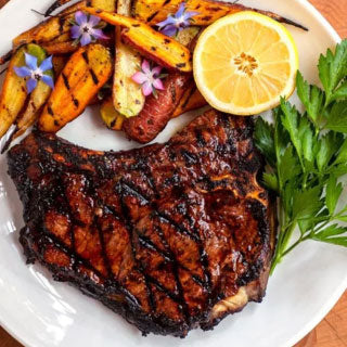 Grilled Balsamic Glazed Steak, Italian Style